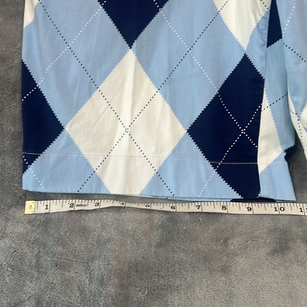 LoudMouth Golf Shorts, Argyle Blue and White Plaid Mens Size 34 - Picture 8 of 8